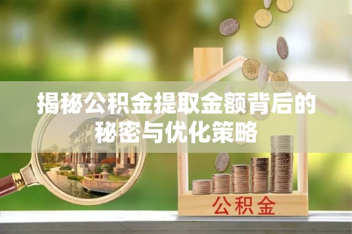 西岗揭秘公积金提取金额背后的秘密与优化策略